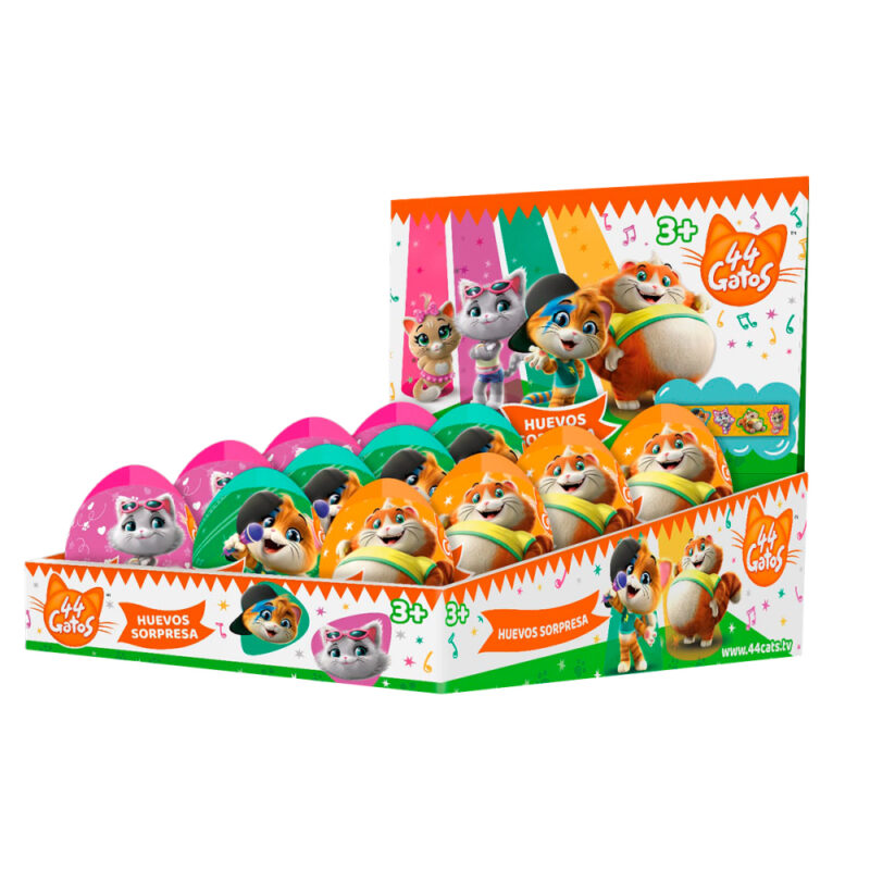Huevo sorpresa 44 Gatos x 12 unidades