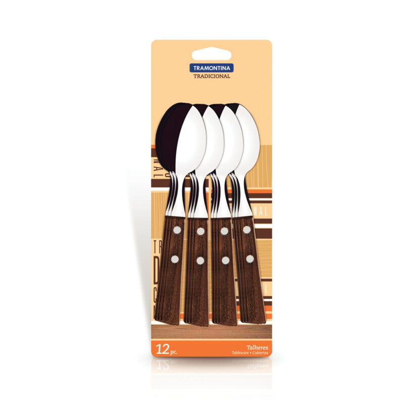 Set cuchara Tramontina tradicional mango madera x12ud