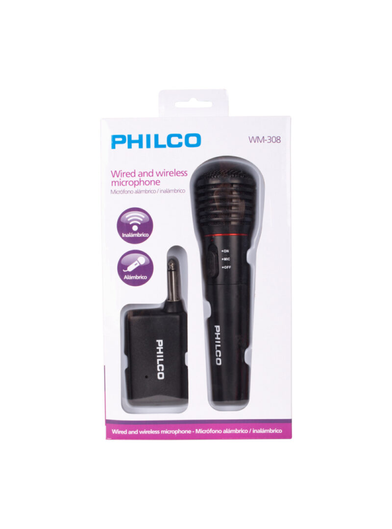 Micrófono Philco alambrico/inalambrico VHF/FM