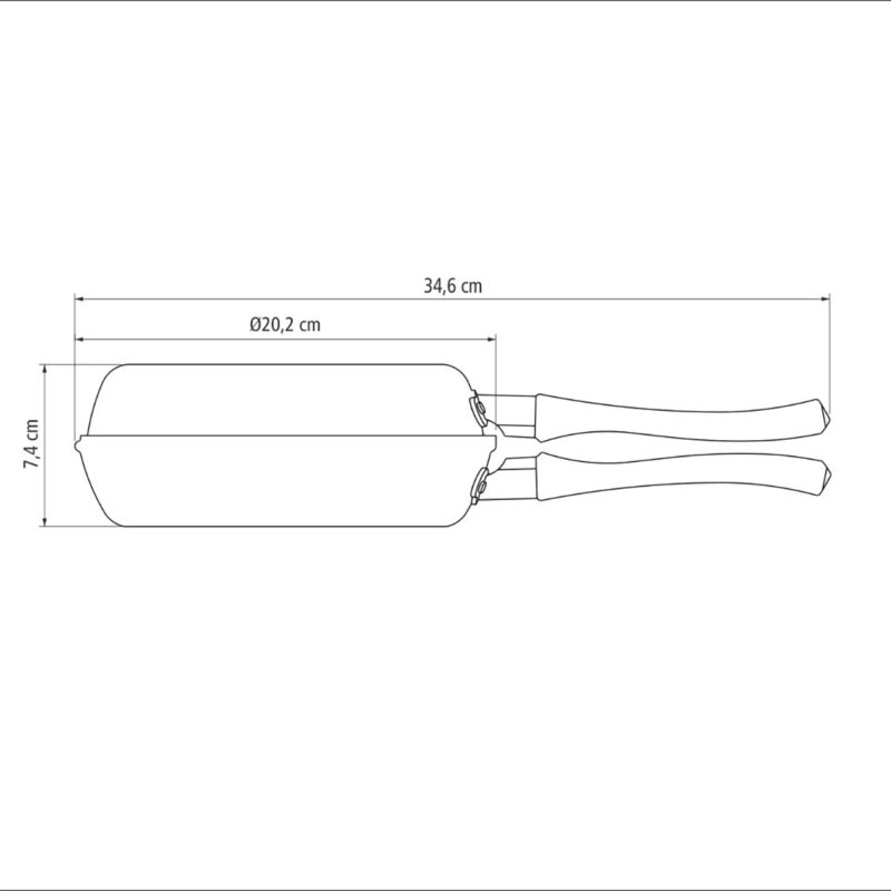 Sarten tortillero Tramontina doble 20cm