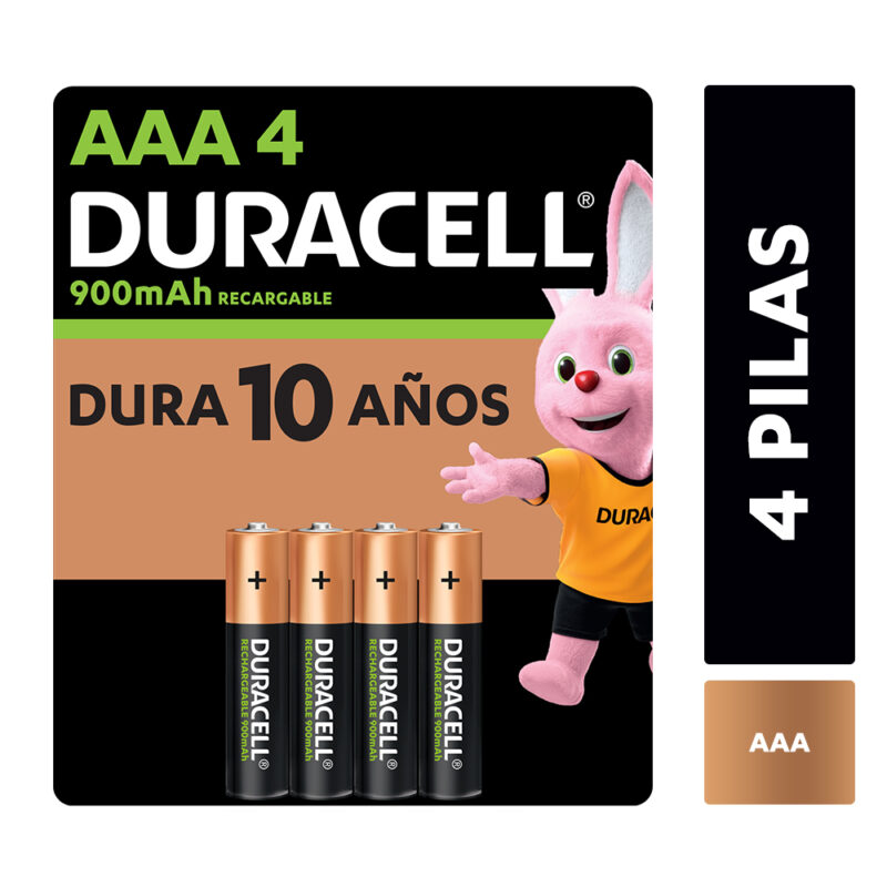 Pila recargable Duracell blíster AAAx4 900mAh