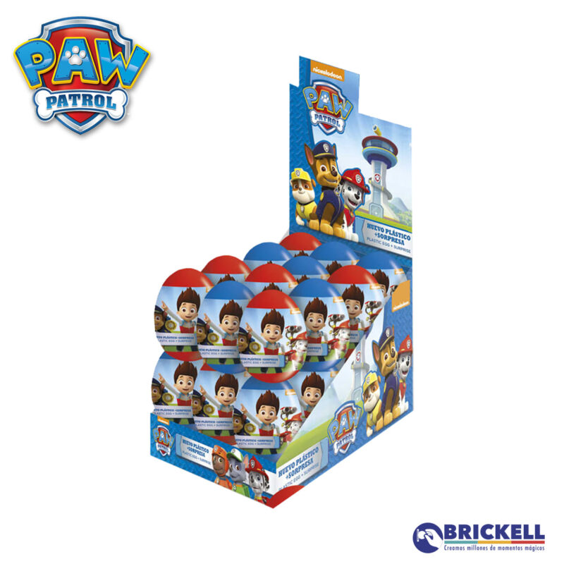 Huevos sorpresa Brickel PAw Patrol 3D x12ud