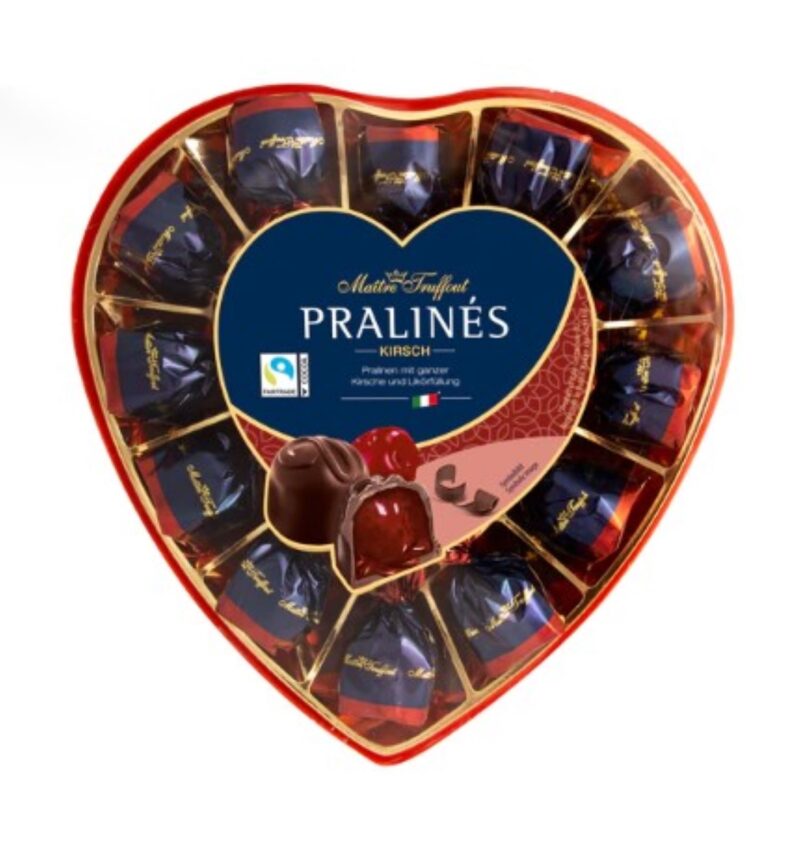 Estuche corazon cherry Maitre Truffout 140g