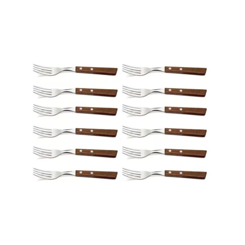 Set tenedor Tramontina tradicional mango madera x12ud