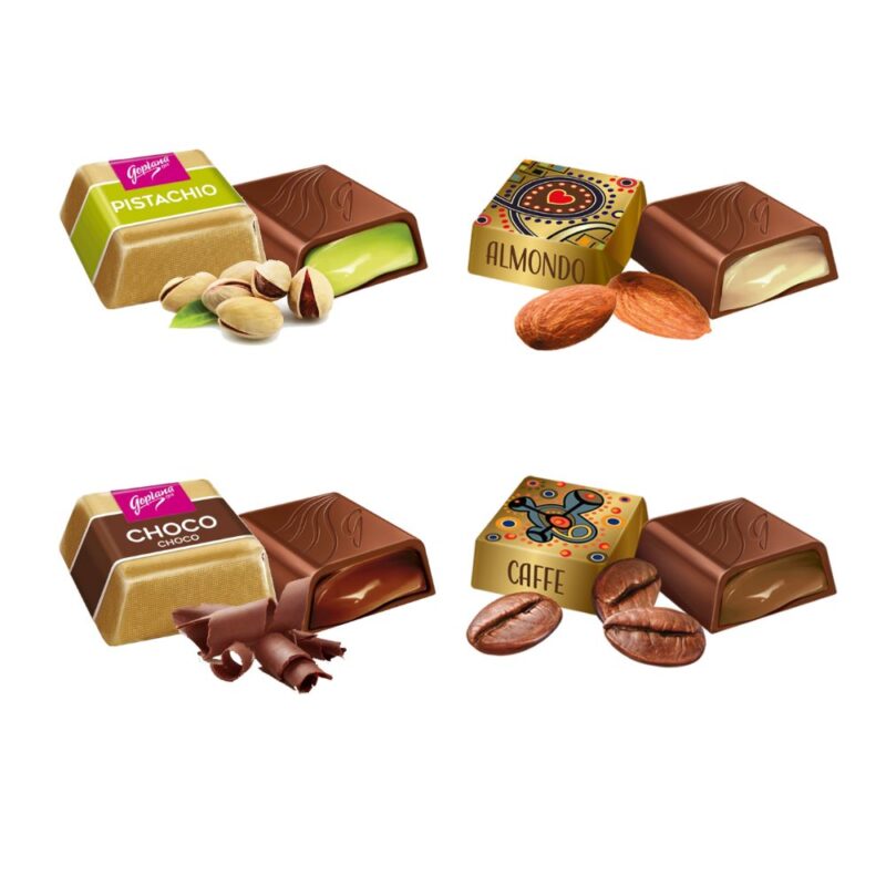 E-KIT Cuadradito 1kg Pistacho+Cafe+almendra+choco choco