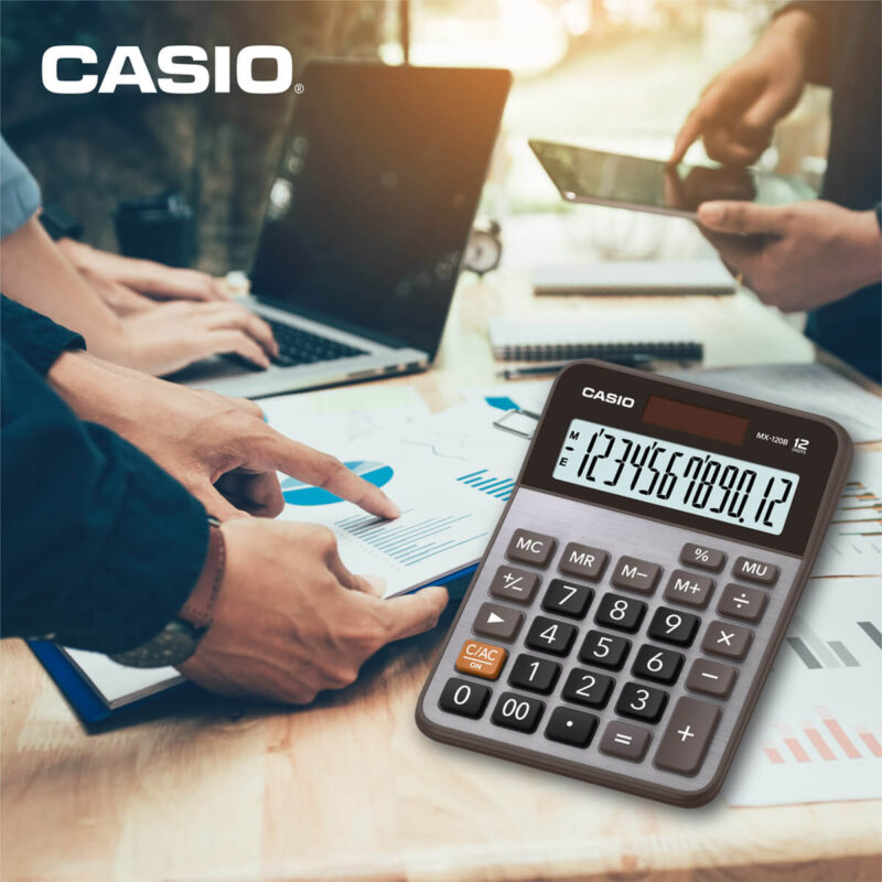Calculadora Casio MX-120B solar + pila 12 digitos