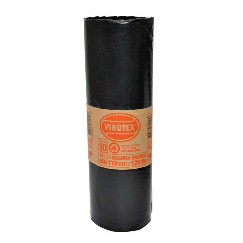 Bolsa basura Bio Virutex 80x110cm rollo x10ud