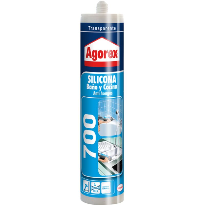 Silicona Agorex baño/cocina 300ml transparente