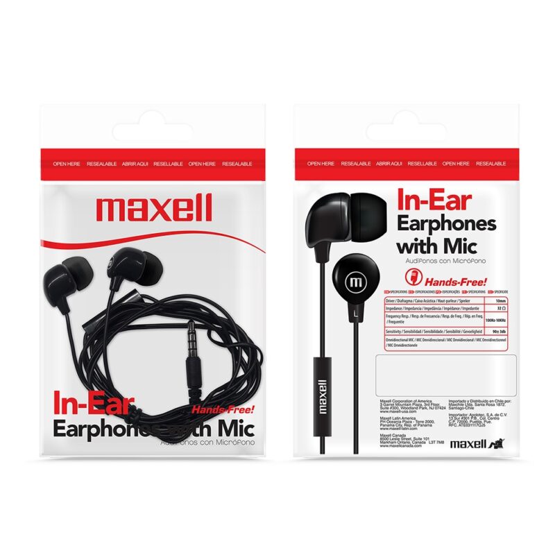Audífonos intrauditivos Maxell manos libres