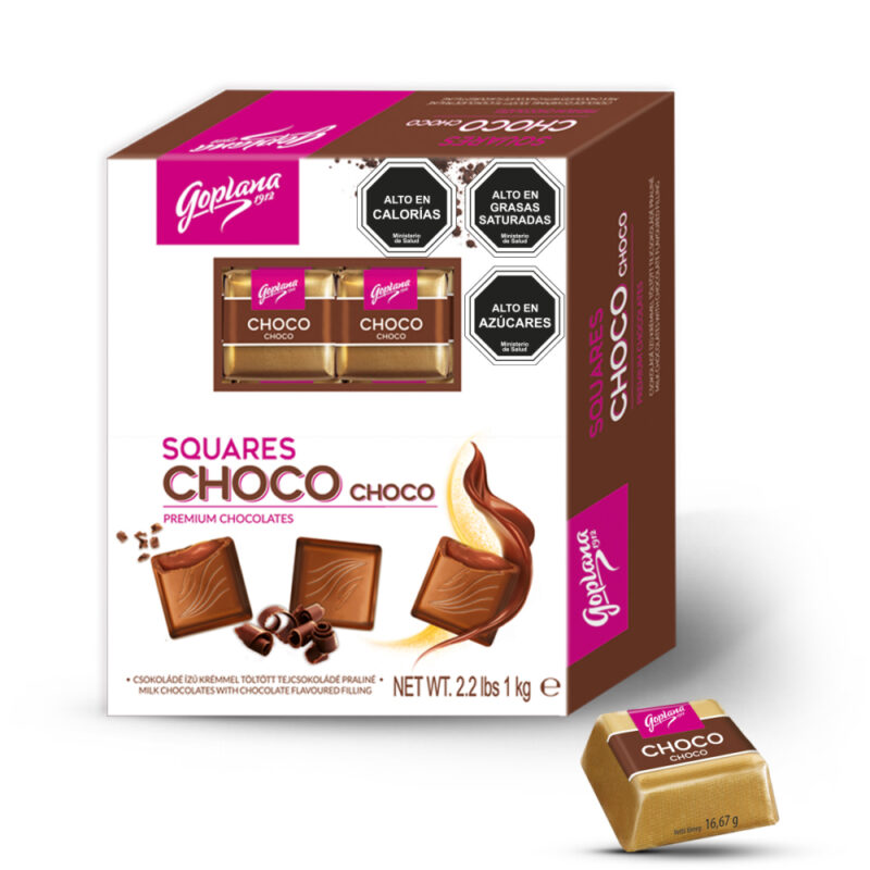 Cuadraditos de chocolate sabores Goplana 1Kg