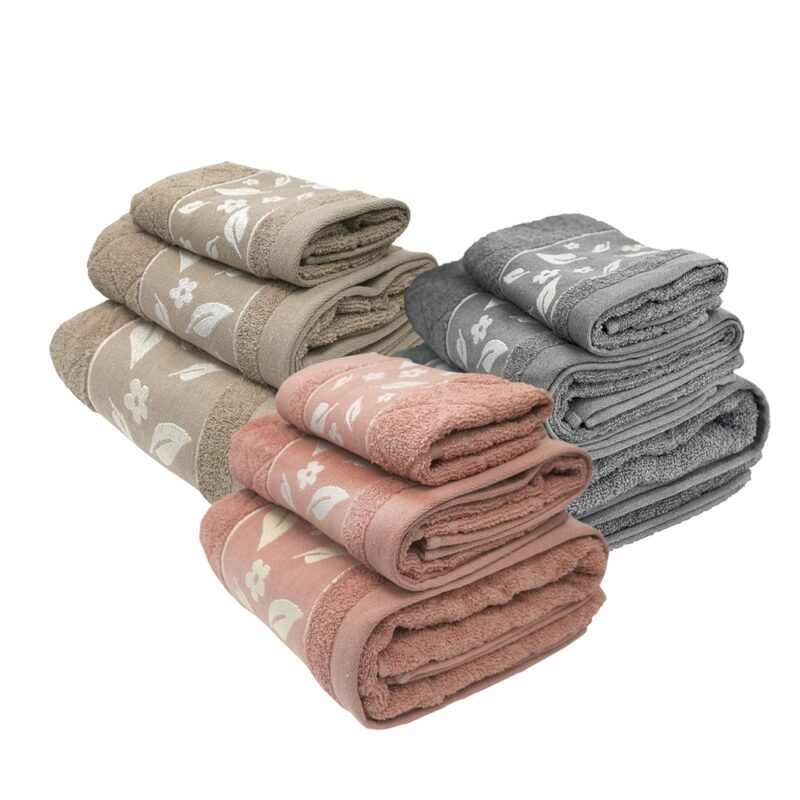 Toalla Andes jacquard juego 3 piezas 100 algodón