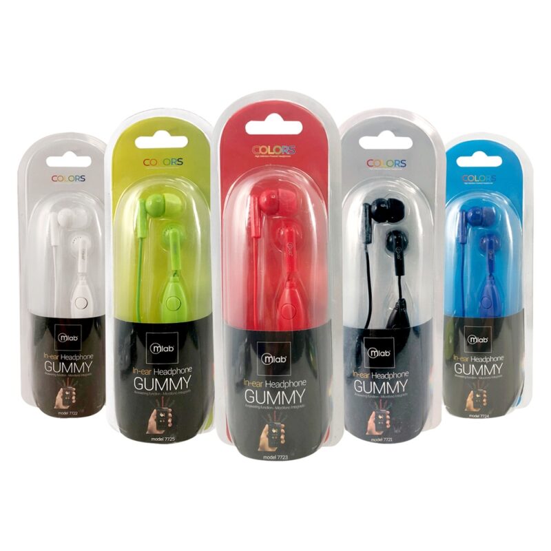 Audifono Mlab gummy in-ear con manos libres colores