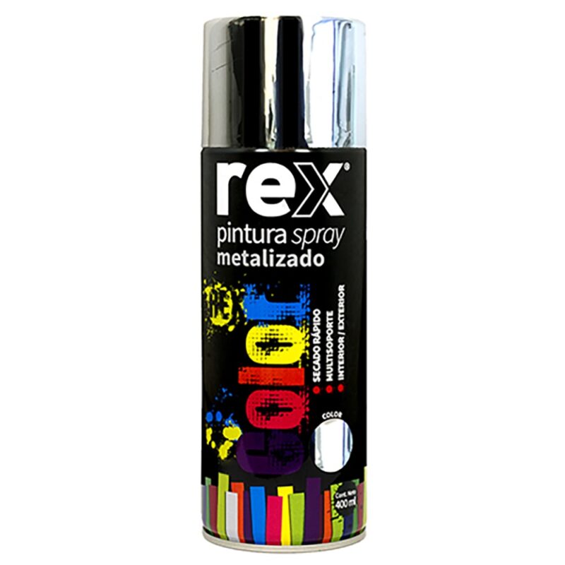 Pintura spray metalico Rex cromo 400ml