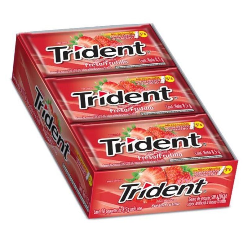 Chicle Trident 5S s/azucar variedades 18x8.5g