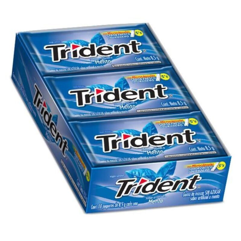 Chicle Trident 5S s/azucar variedades 18x8.5g