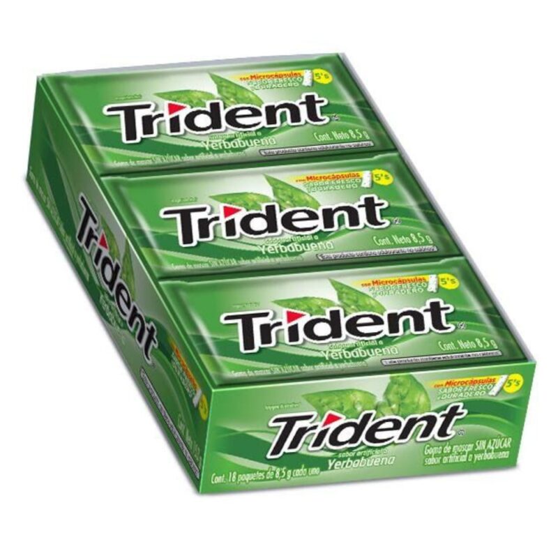 Chicle Trident 5S s/azucar variedades 18x8.5g