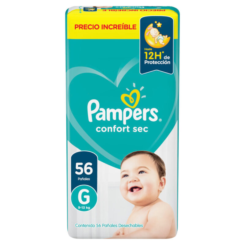 Pañal Pampers Confort Sec G x56ud