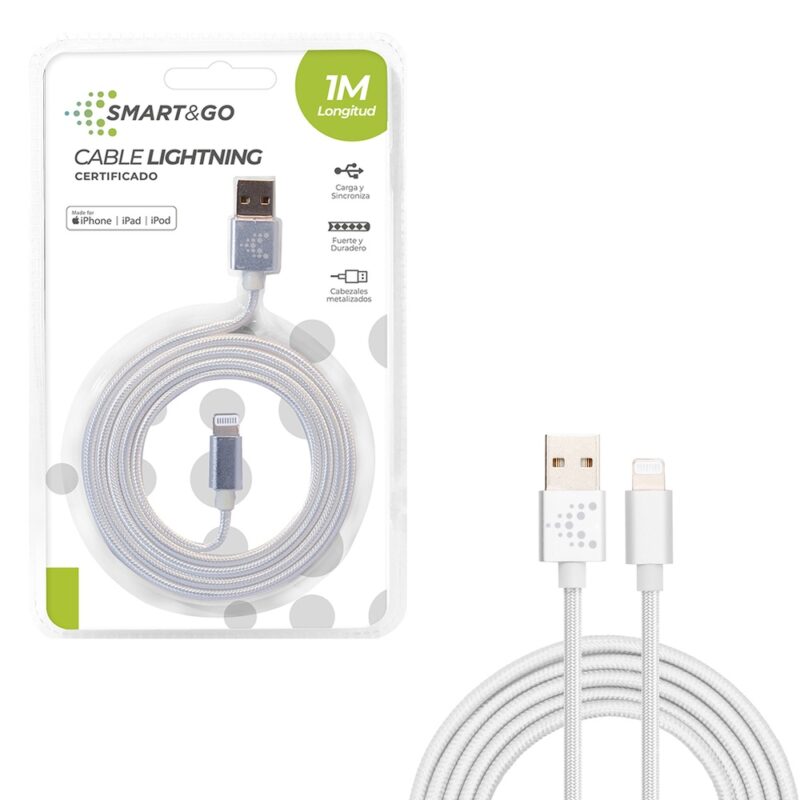 Cable USB MFI Lightning 1m