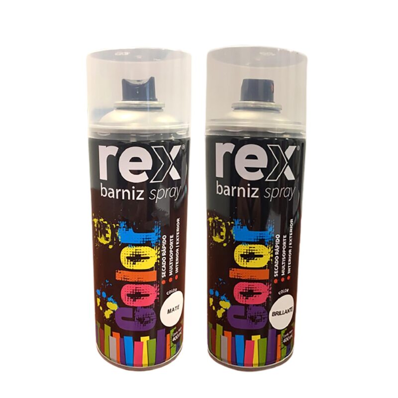 Pintura Spray barniz Rex colores 400ml