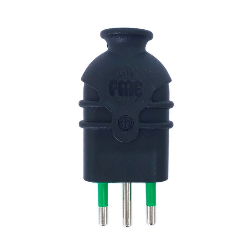Enchufe Macho Fanton 2p-t 10A 250 vac negro