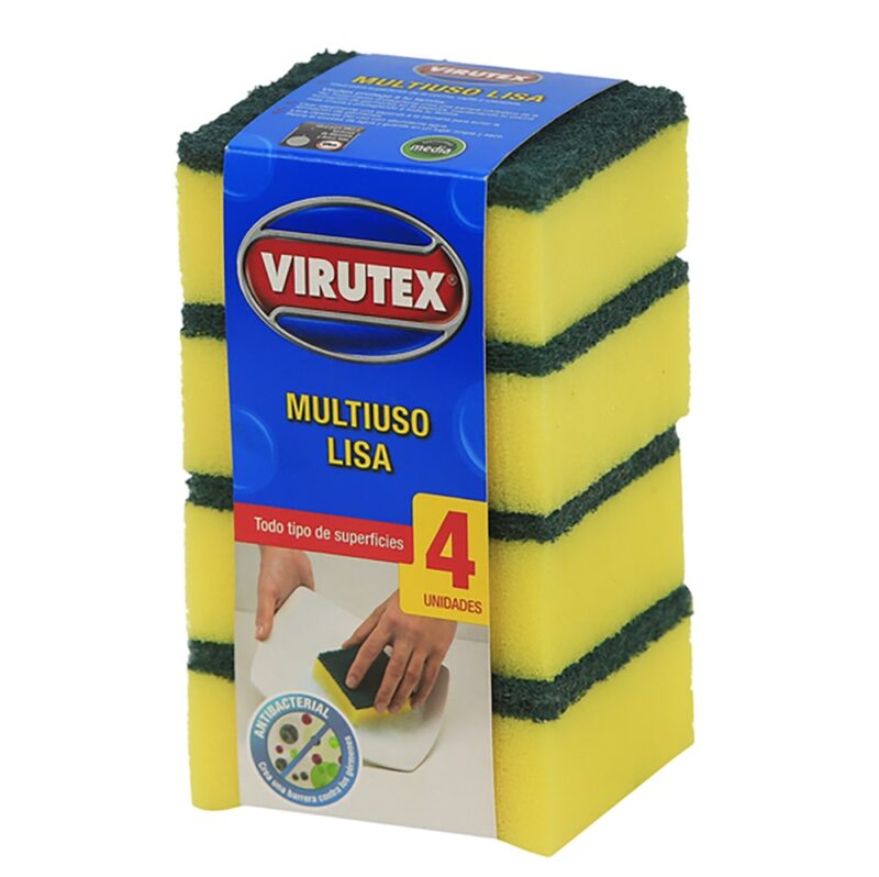 Esponja lisa Virutex clasica x4ud