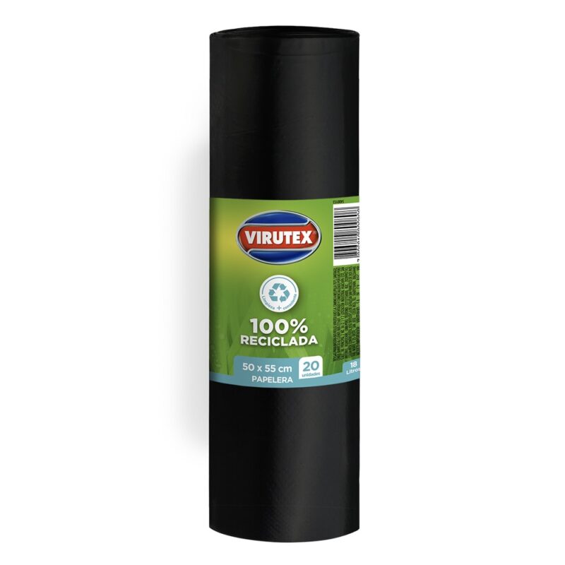Bolsa basura Eco Virutex 50x55cm rollo x20ud