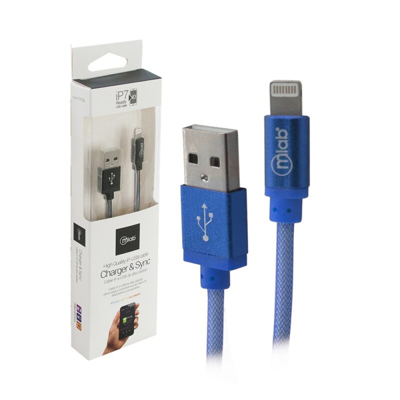 Cable Mlab lightning IP7 blindado colores
