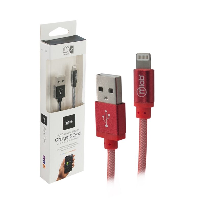 Cable Mlab lightning IP7 blindado colores