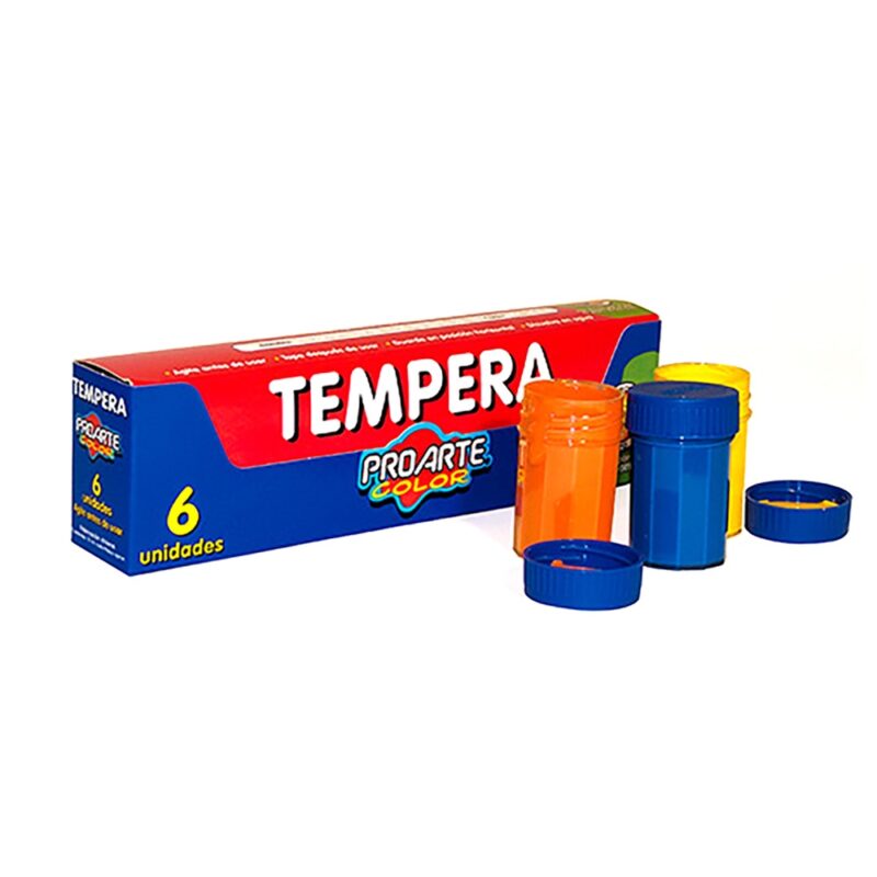 Tempera Proarte 6 colores frasco 15cc