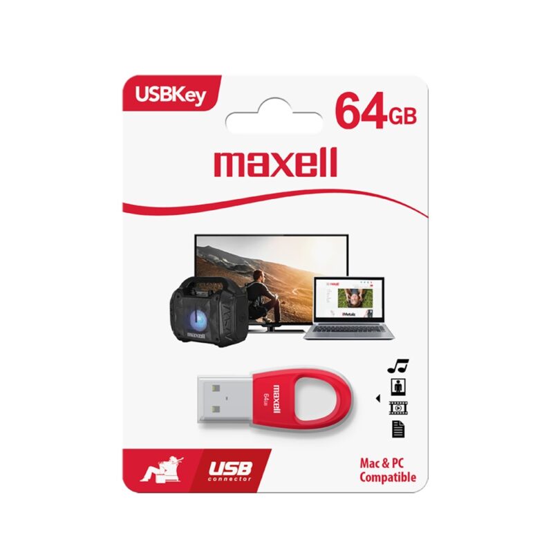 Pendrive Maxell Key 64GB colores