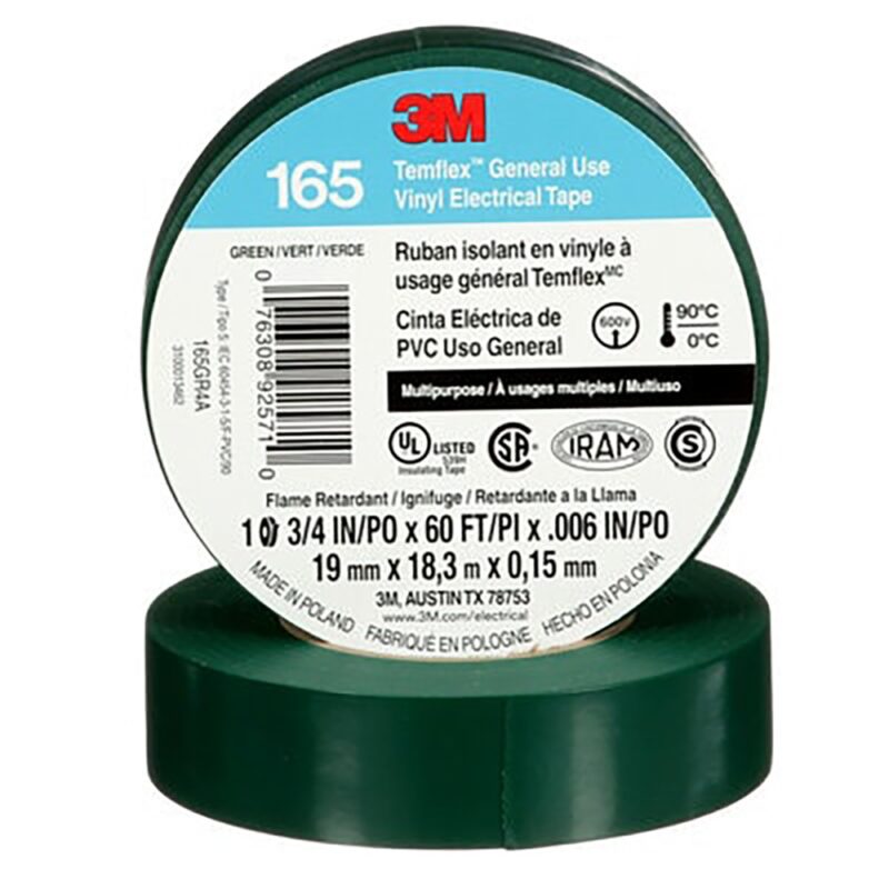 Cinta electrica Temflex 165 3M 19mm x 18mt colores