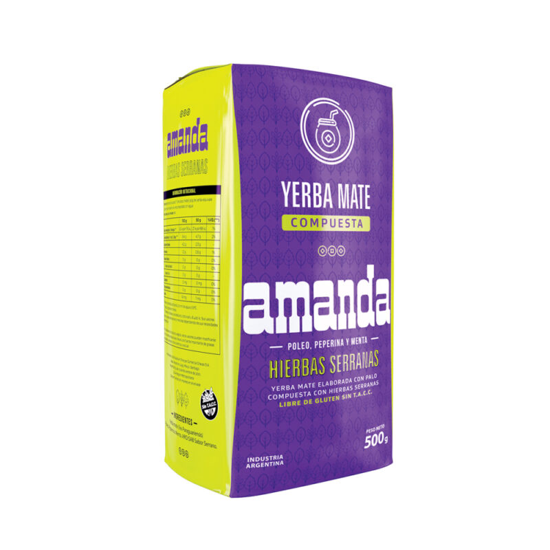 Yerba Mate Amanda con hierbas Serranas 500gr