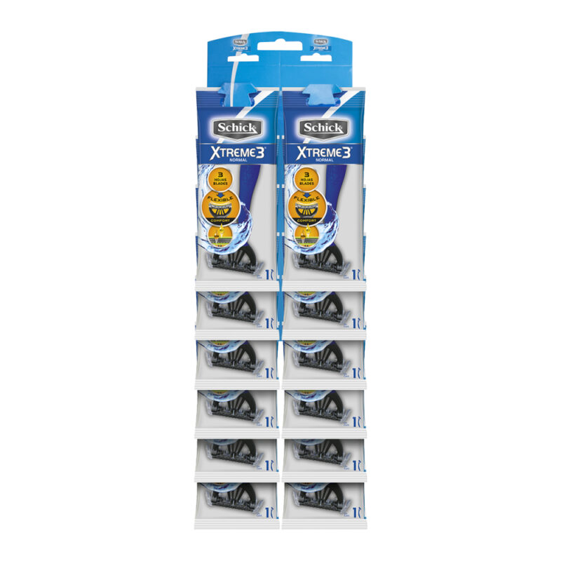Maquina de afeitar Xtreme 3H display 1x12ud