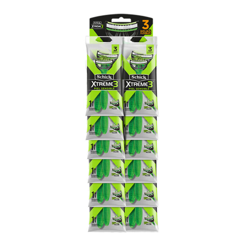 Maquina de afeitar Xtreme 3H display 1x12ud