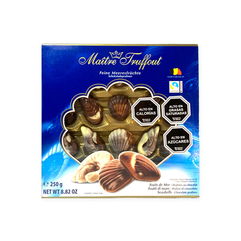 Estuche bombones Fruto del mar azul 250gr