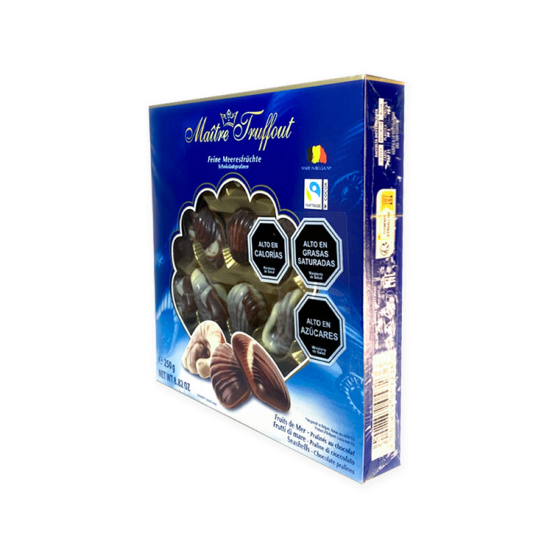 Estuche bombones Fruto del mar azul 250gr