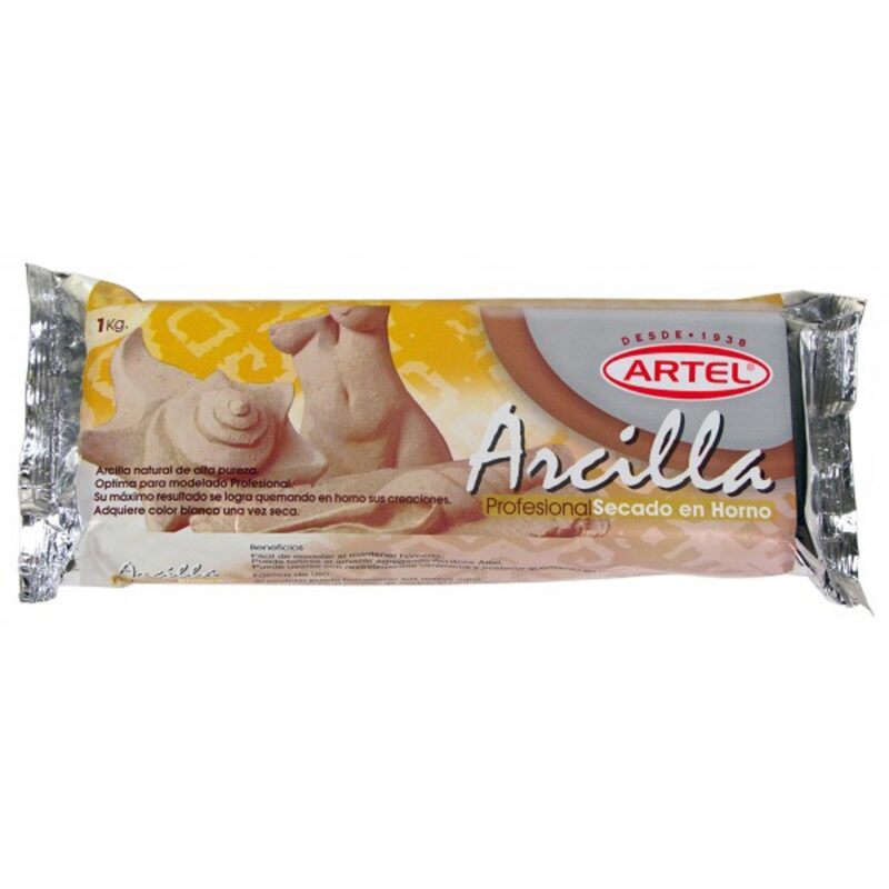 Arcilla profesional Artel blanca 1kgx1ud