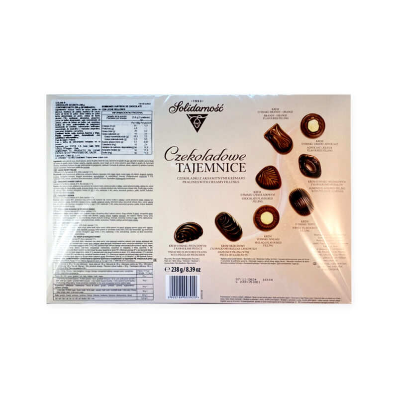 Estuche rosas Solidarnosc Chocolate Mysteries 238g