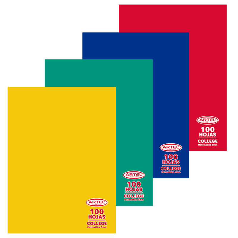 Cuaderno Artel College 100 Hj matemáticas 5mm x10ud