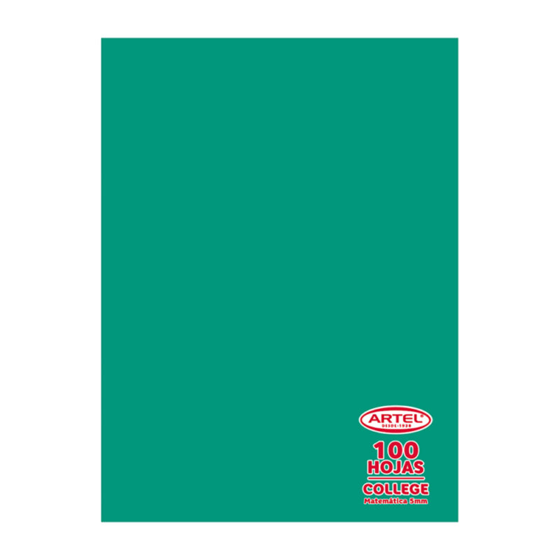 Cuaderno Artel College 100 Hj matemáticas 5mm x10ud