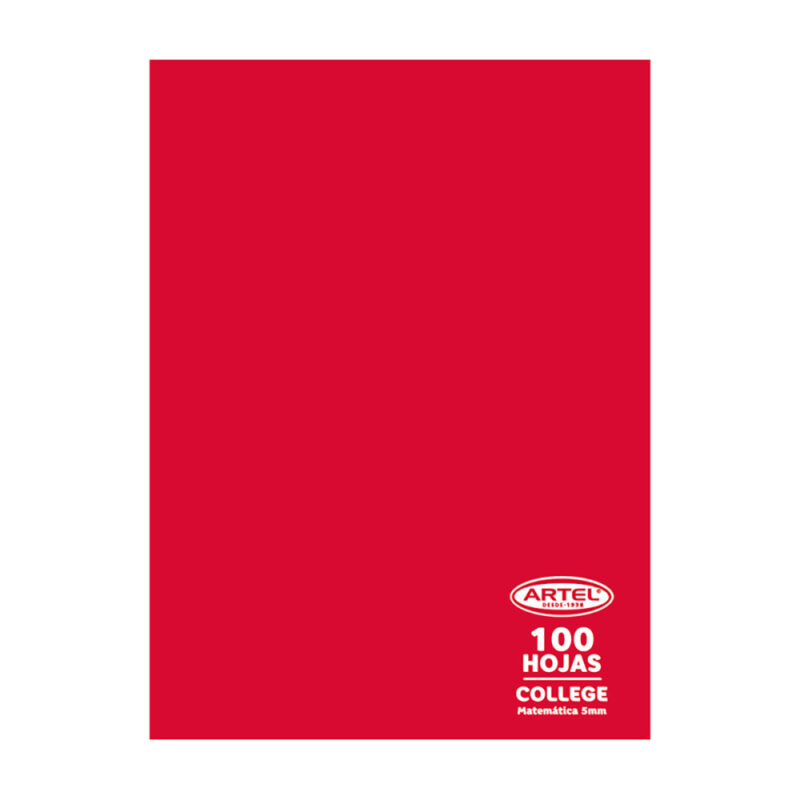 Cuaderno Artel College 100 Hj matemáticas 5mm x10ud