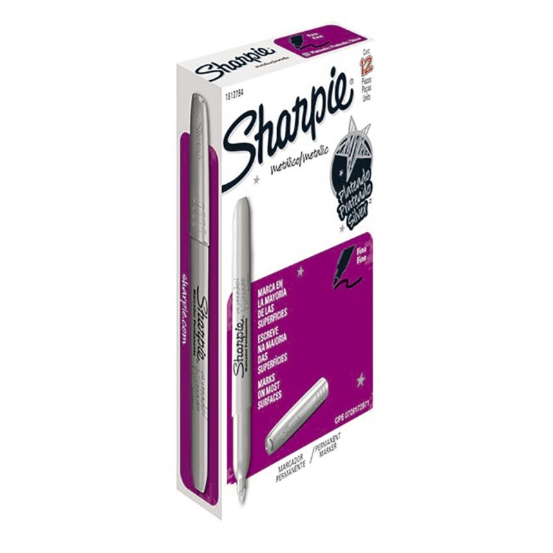 Marcador Sharpie pta fina color metalico x12ud