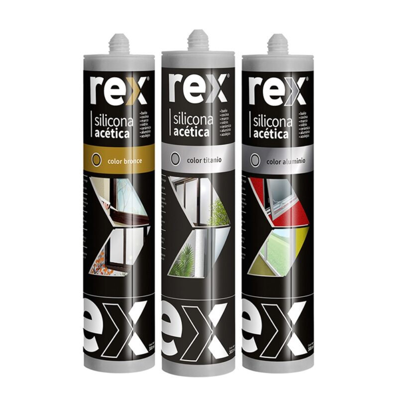 Silicona acética Rex, cartucho 300 ml