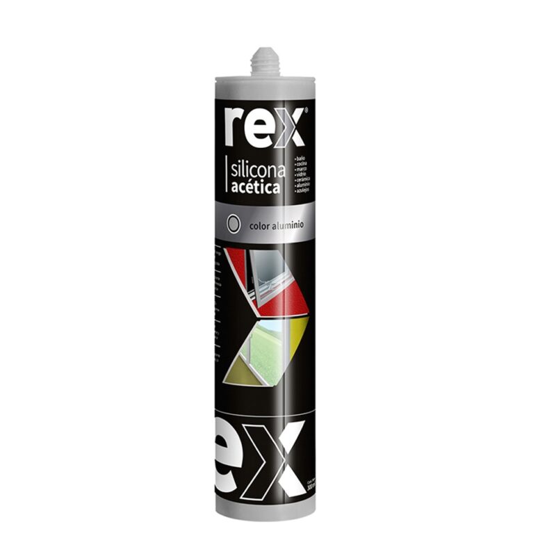 Silicona acética Rex, cartucho 300 ml
