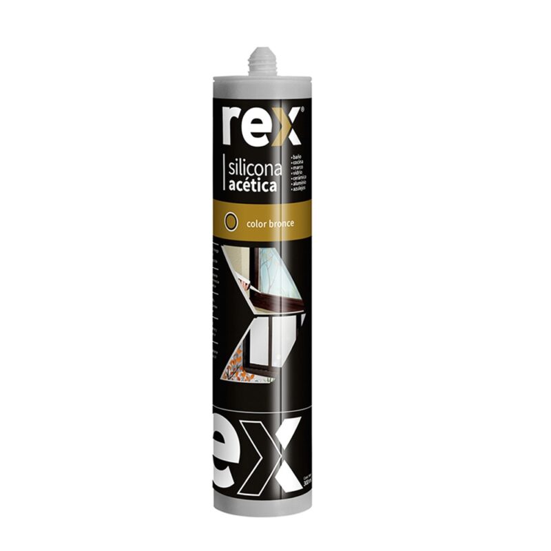 Silicona acética Rex, cartucho 300 ml