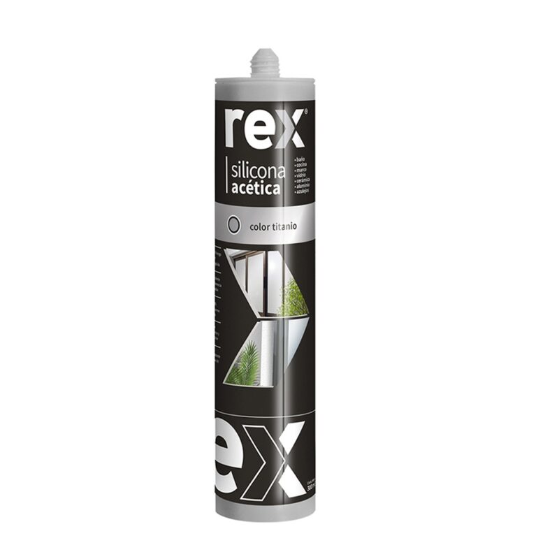 Silicona acética Rex, cartucho 300 ml