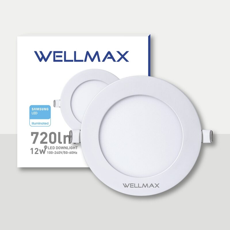 Panel led embutido Wellmax 12wredondo variedad