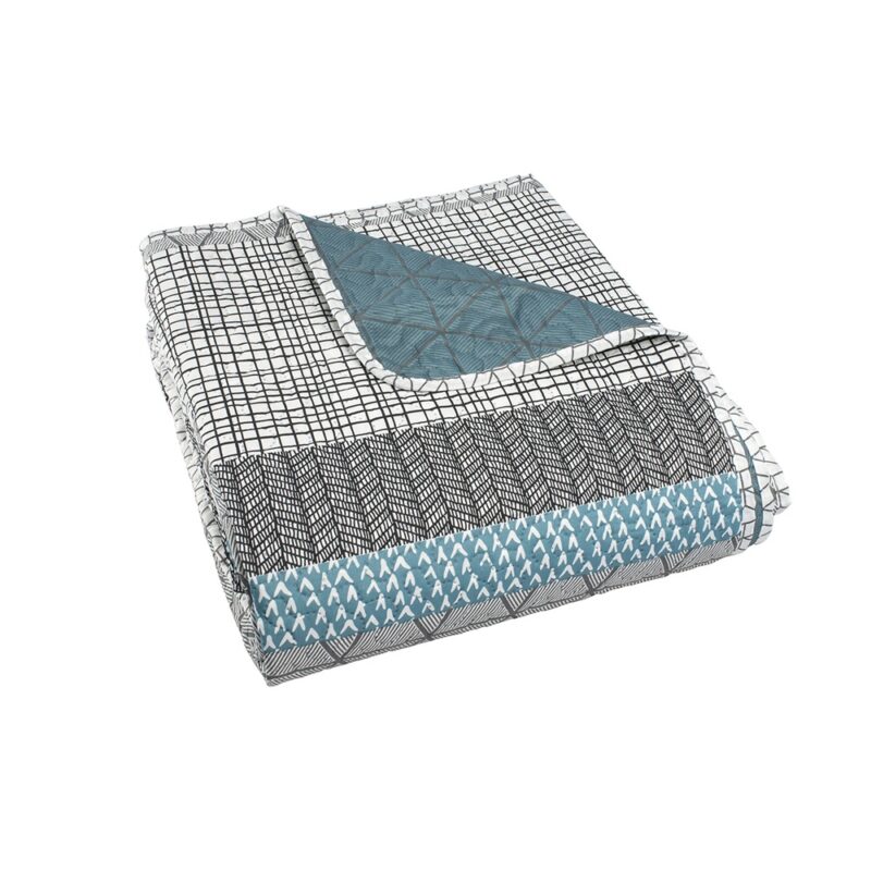 Quilt estampado reversible Andes 2 plazas microfibra