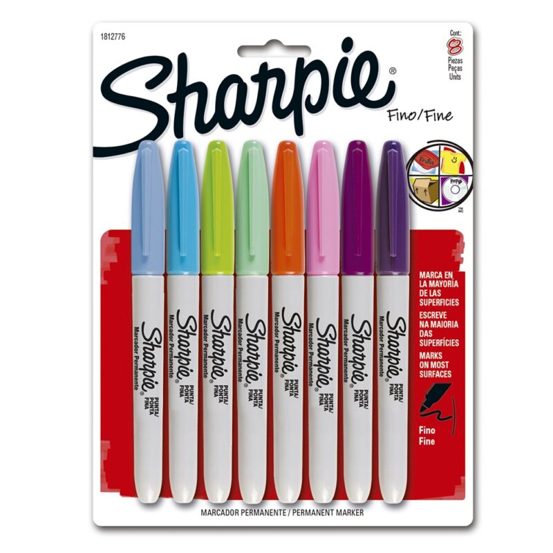 Blister marcadores Sharpie permanentes colores x8ud