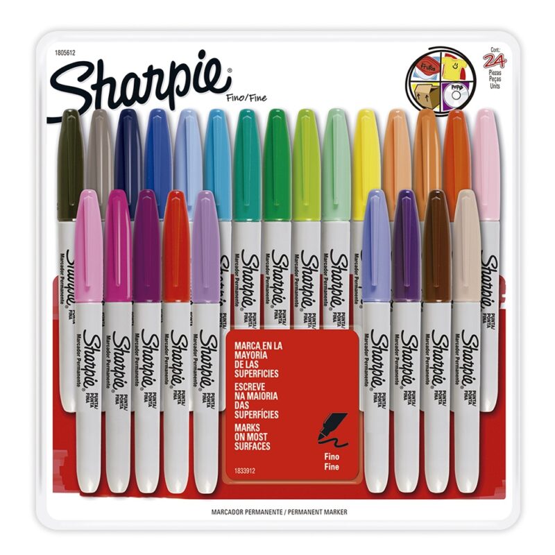 Blister marcadores Sharpie permanentes colores x24ud